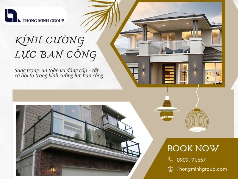 kính cường lực ban công mang đến vẻ đẹp sang trọng và an toàn cho tổ ấm
